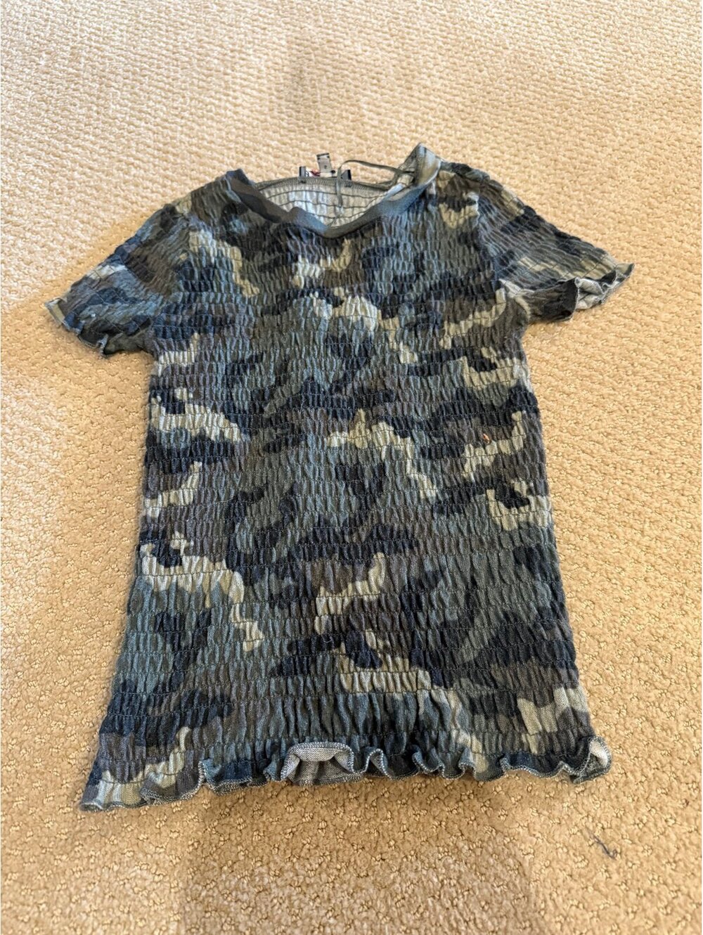 Small fitted camo shirt